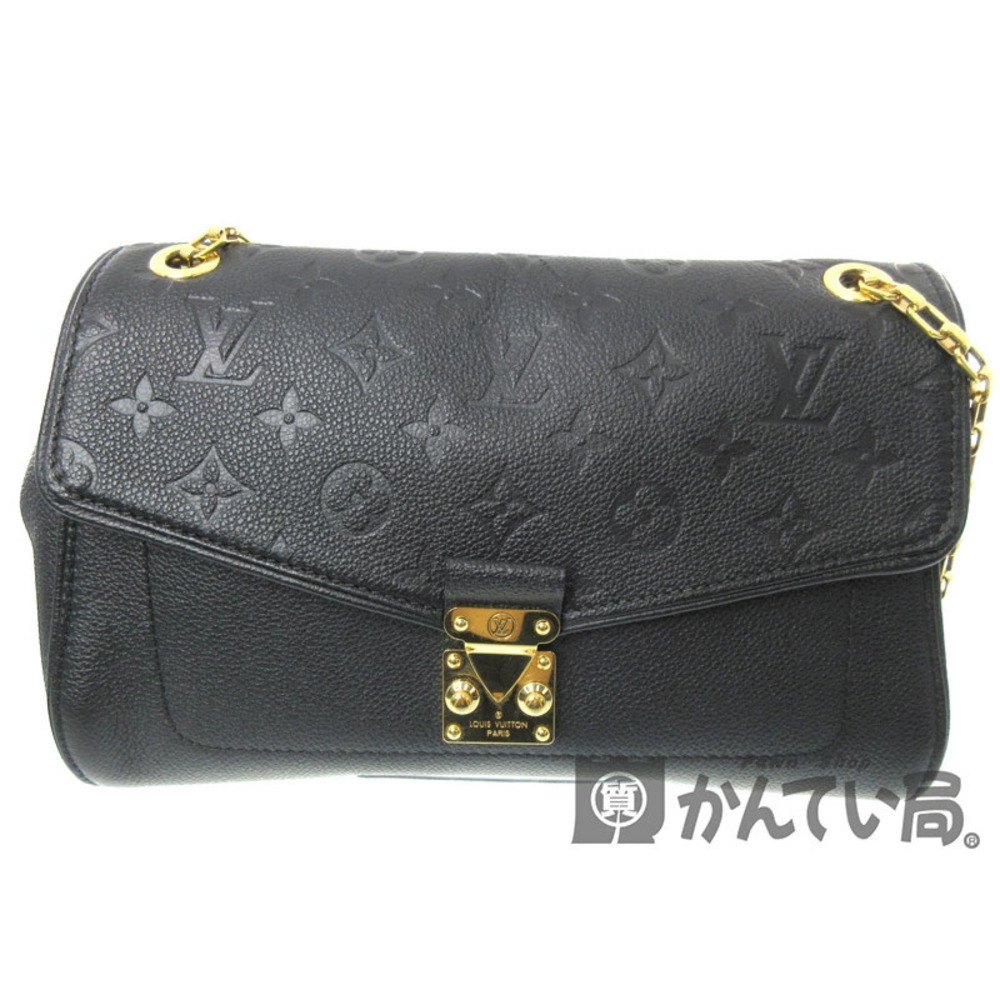 LOUIS VUITTON Saint Germain Chain Shoulder Bag Empreinte Monogram Noir Black
